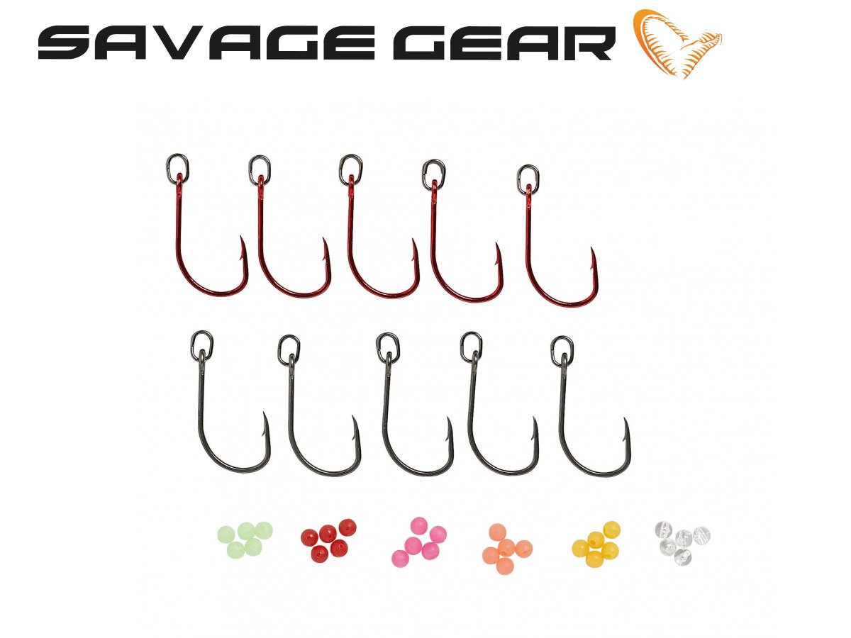 Savage Gear S1 Single Hook kit til gennemløbsblink - 10 stk.