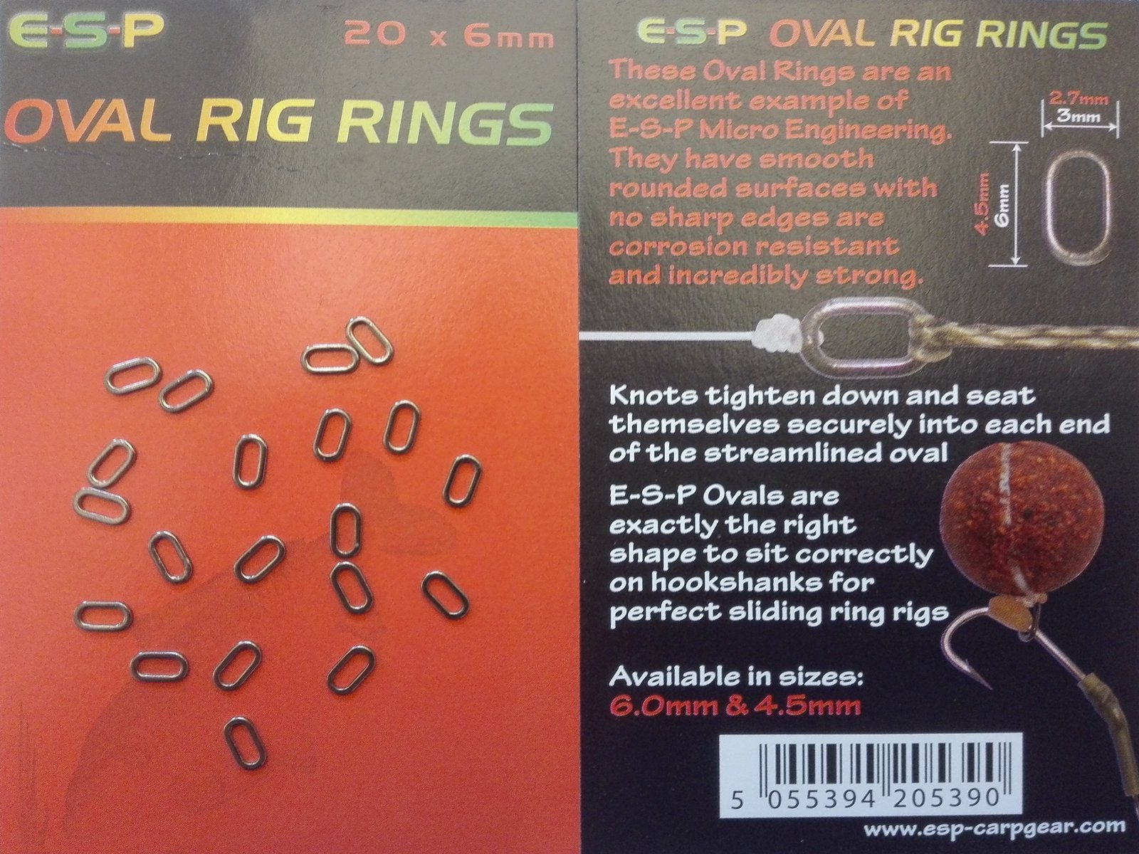 ESP Ovale Rig Rings - 20 stk pack